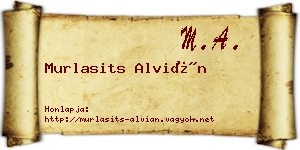 Murlasits Alvián névjegykártya